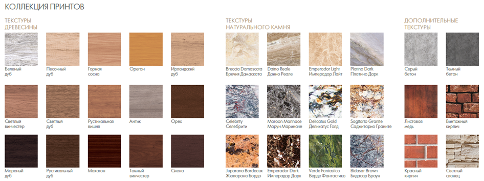 Стандартные и дополнительные текстуры: